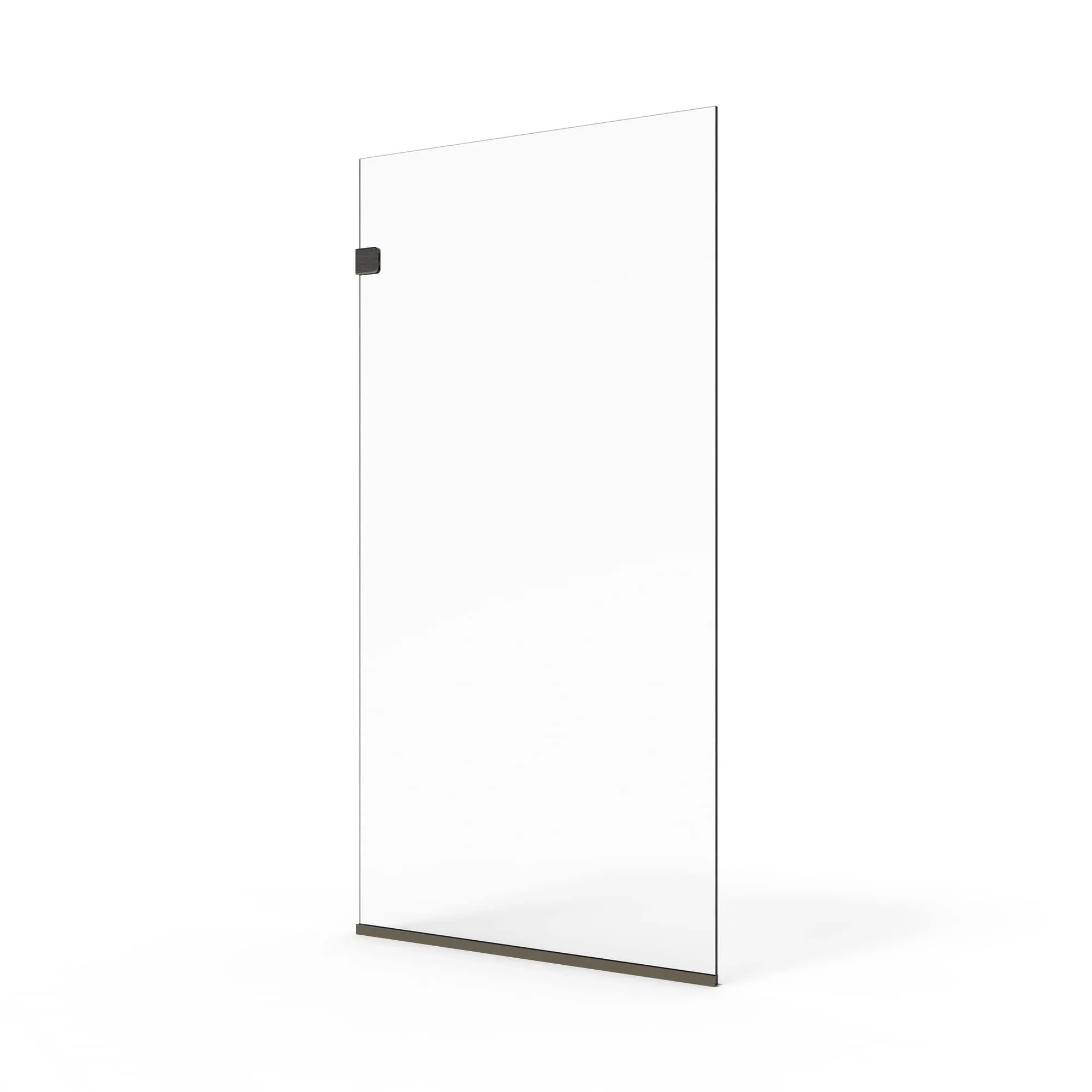 Milan Stationary Panel Shower Screen 36 x 60 inch Clear Glass, Oil Rubbed Bronze ...