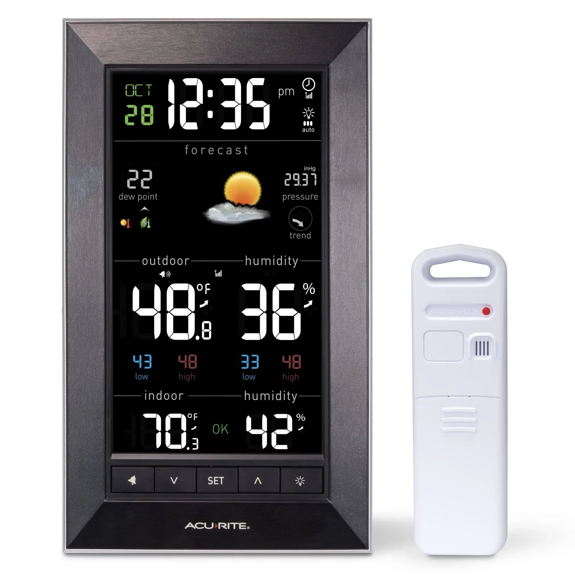 AcuRite 01121M Vertical Wireless Color Weather Station