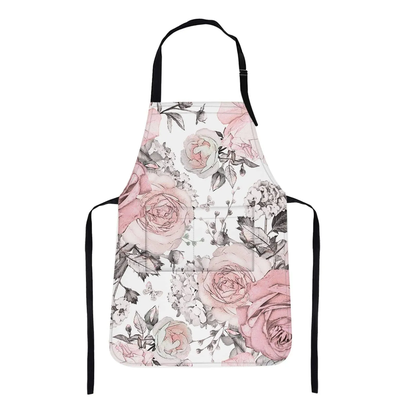 Apron Home Kitchen Cooking Baking Gardening for Women Men With Pockets Romant...