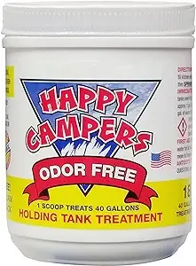 Happy Campers RV Toilet Treatment 18 - Extra Strength Odor Eliminator for Black and Gray Holding Tanks