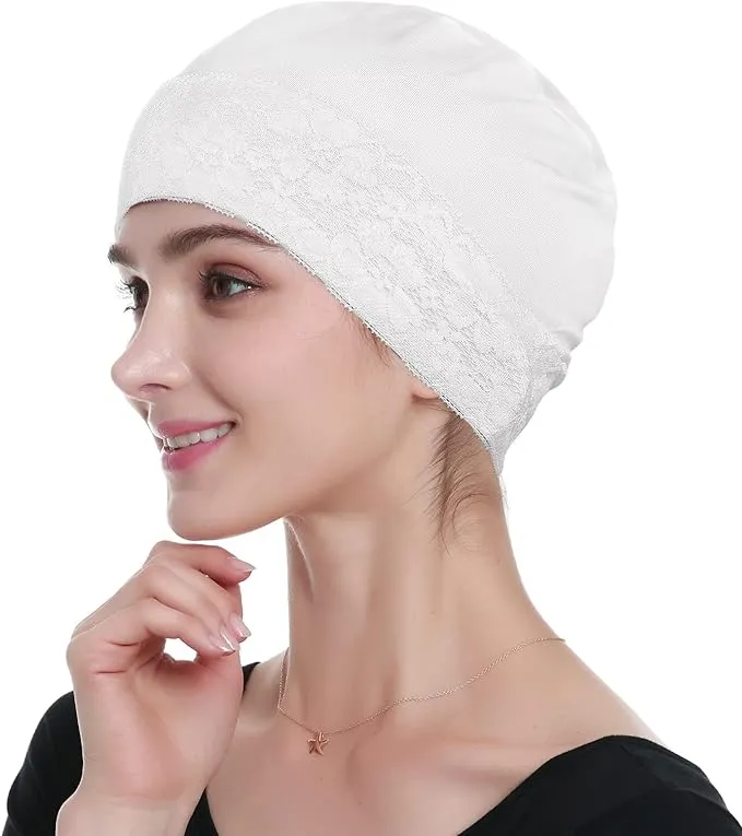 Lace Beanie Sleep Caps Head Coverings for Women Hair Loss