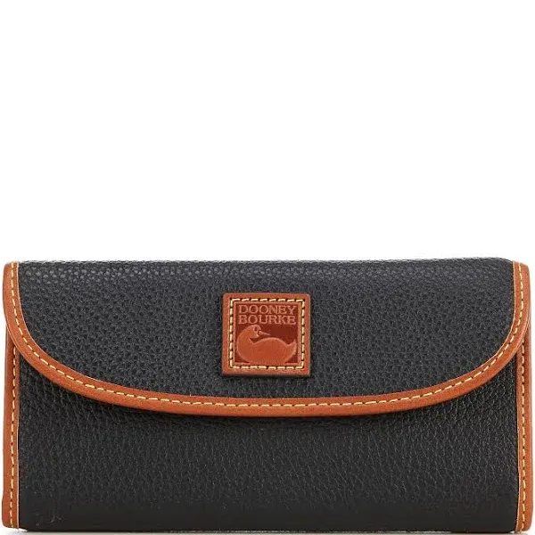 Dooney & Bourke Black Pebble Continental Clutch Wallet