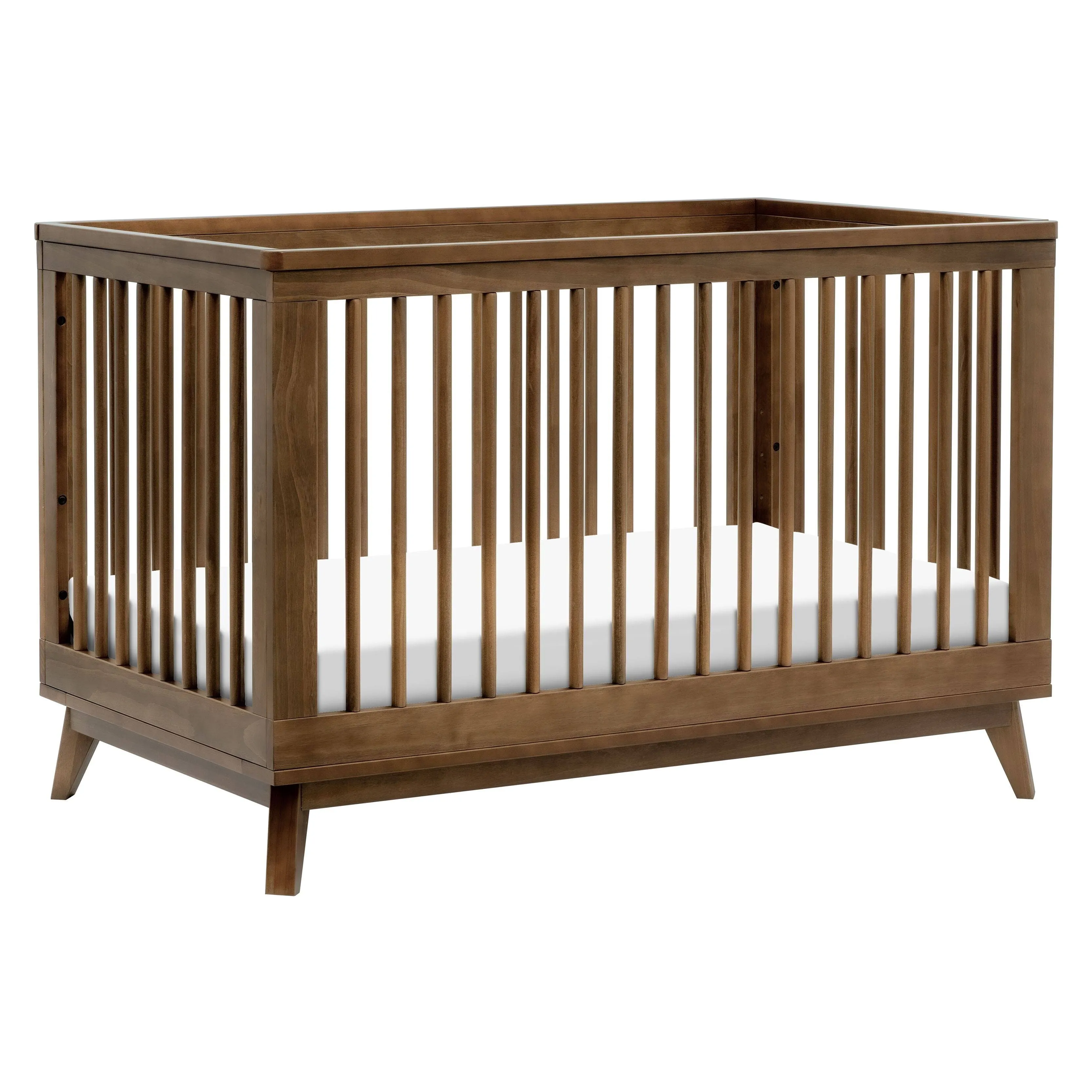 Babyletto Scoot 3-in-1 Convertible Crib with Toddler Bed Conversion Kit - Natural Walnut