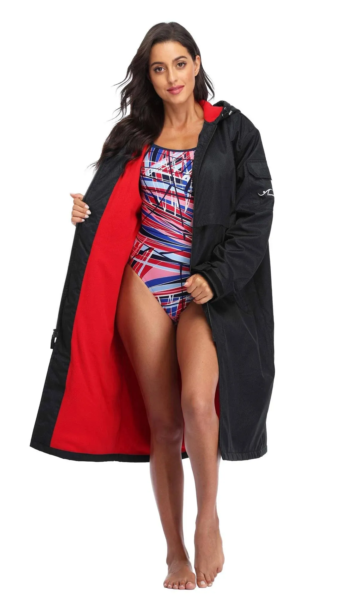 Adoretex Unisex Waterproof Swim Parka (pk008) - Navy/Black - XX-Small