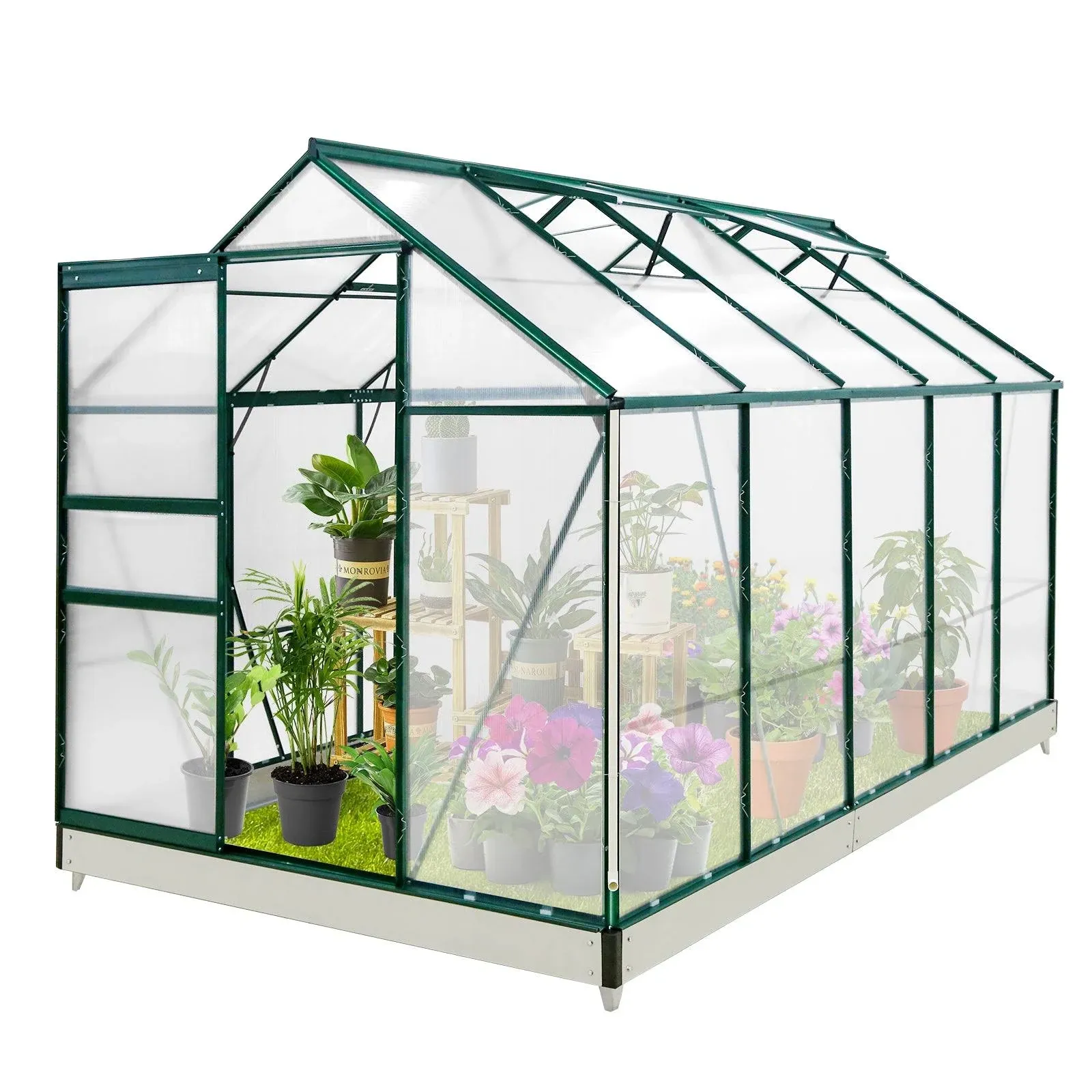 Eagle Peak 6 ft. W x 10 ft. D x 7 ft. H Outdoor Walk-In Hobby Greenhouse