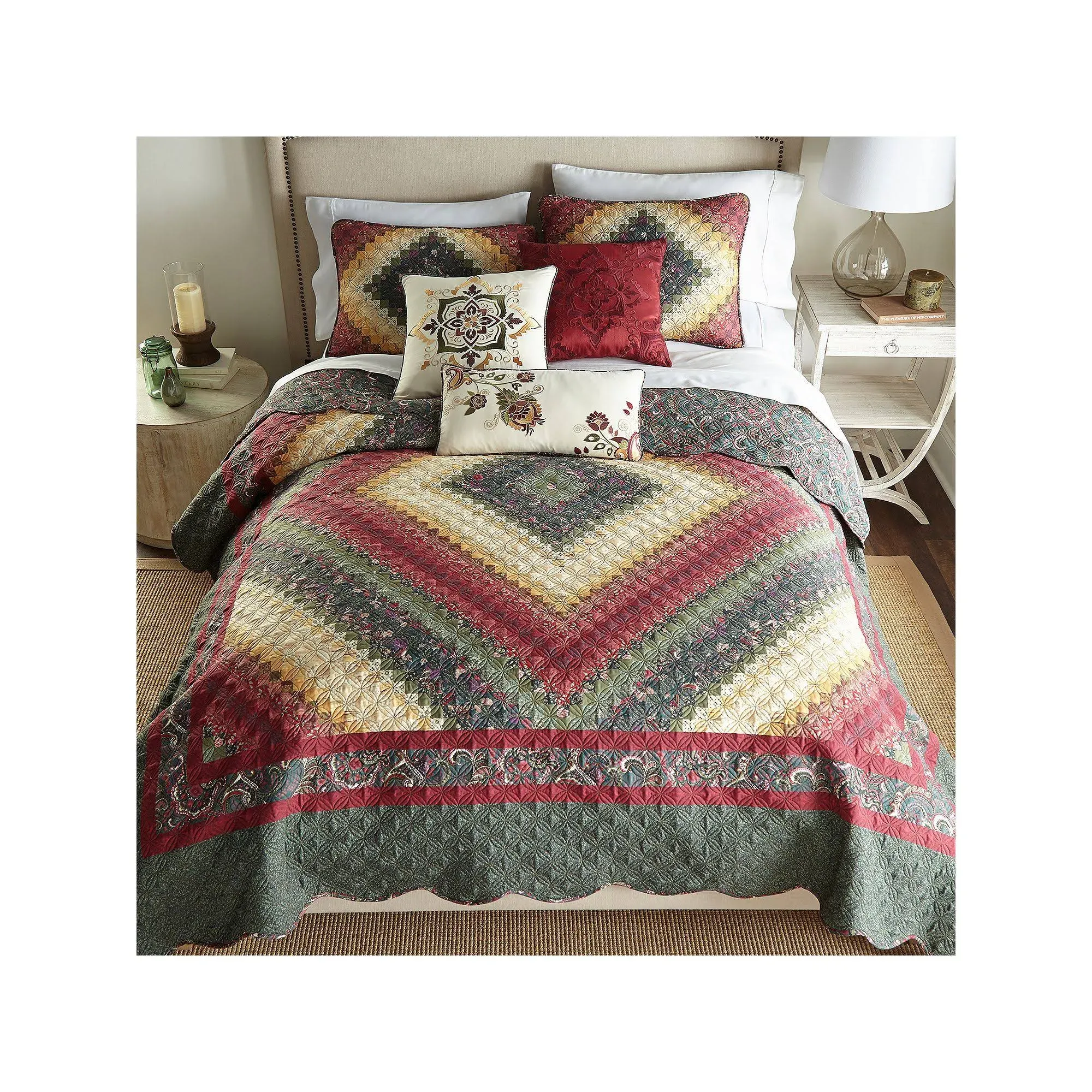 Donna Sharp Spice Postage Stamp Polyester Quilt - King