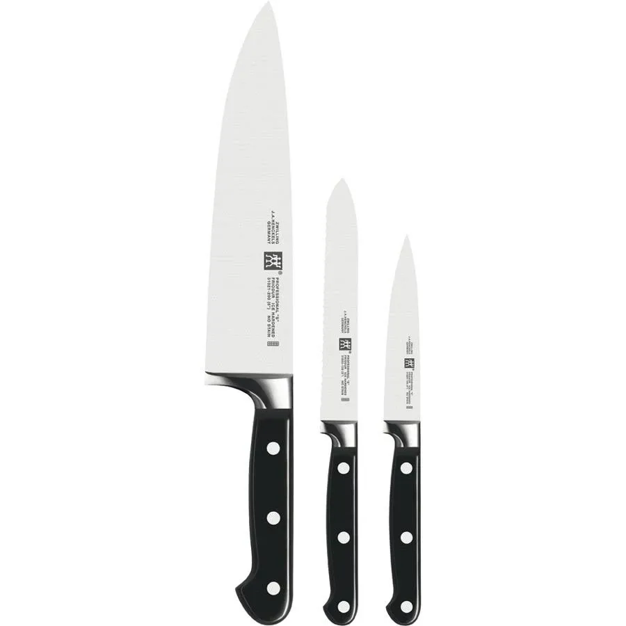 Zwilling J. A. Henckels Professional &#039;s&#039; 3 piece Starter Knife Set - NIB