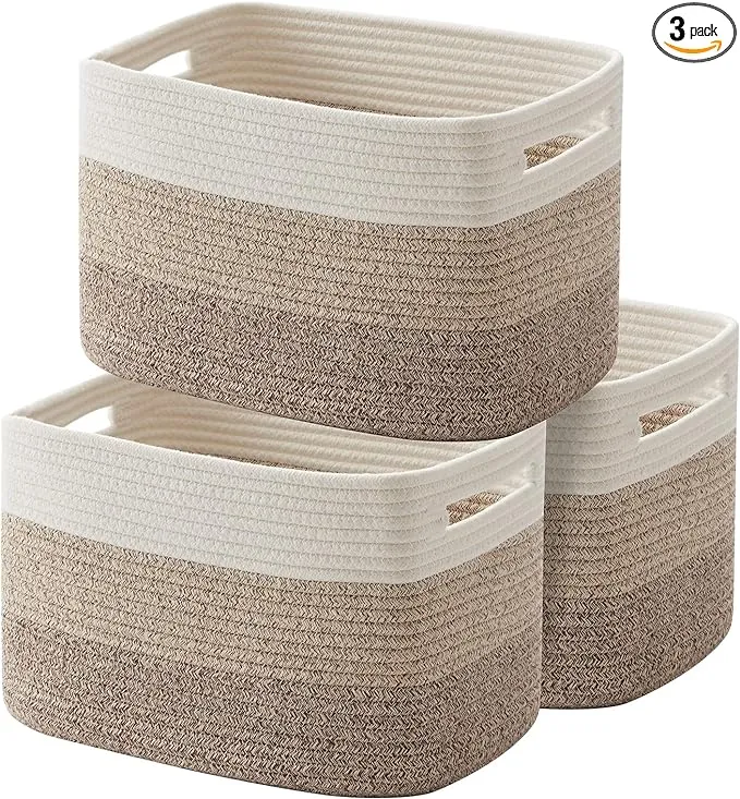 OIAHOMY Woven Storage Basket Pack of 3