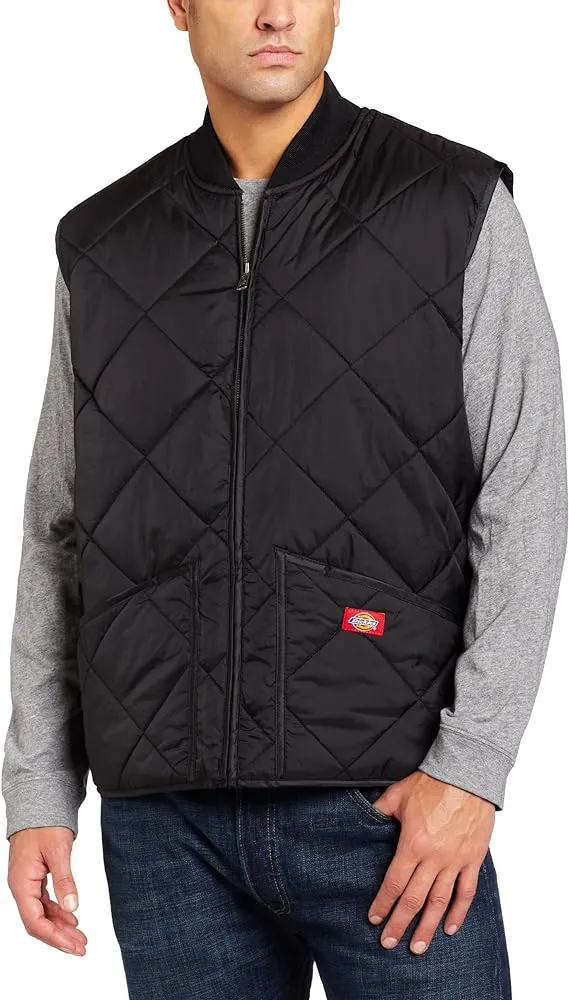 Dickies Diamond Quilted Nylon Vest - Black - XL