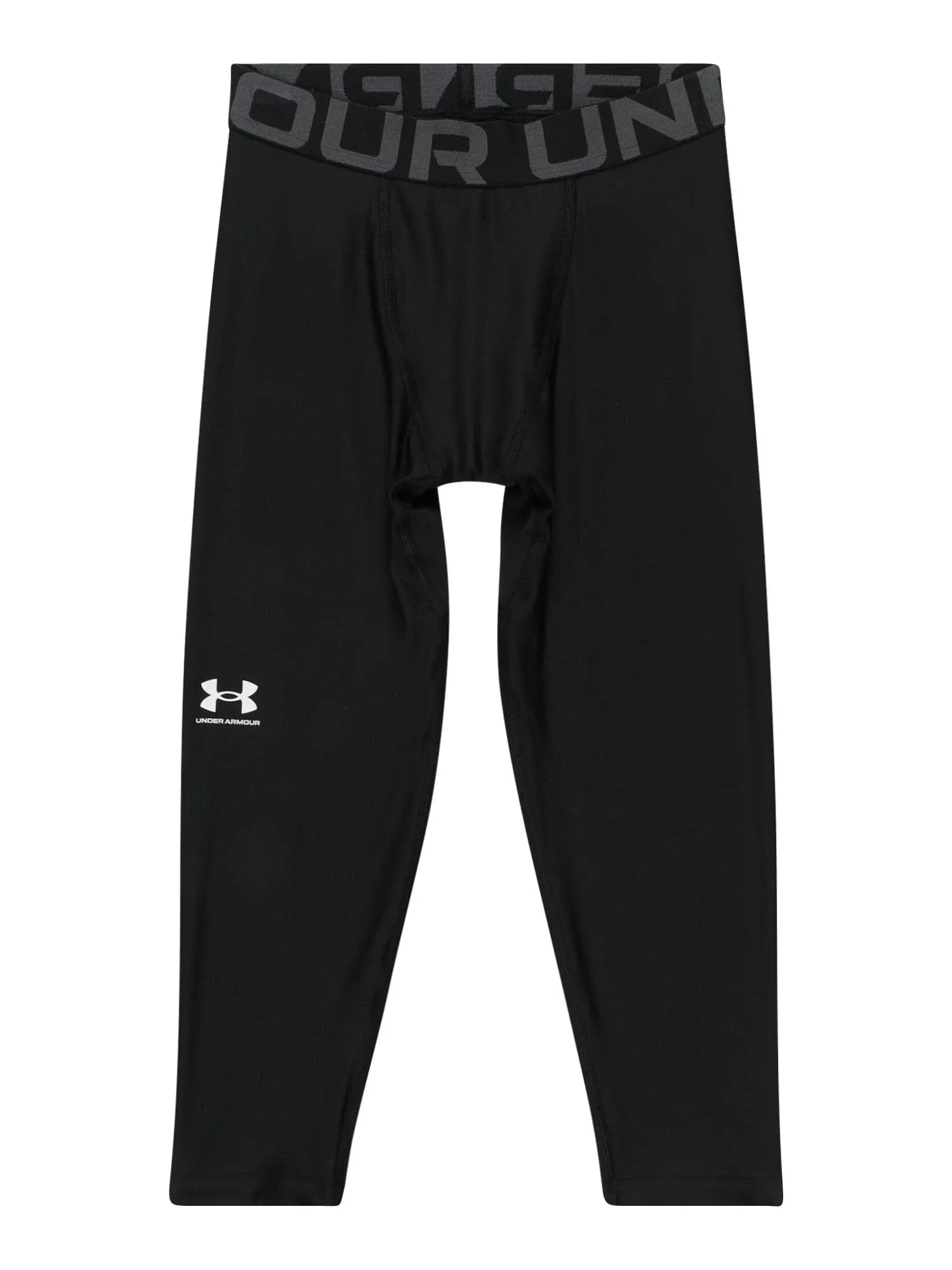 Under Armour Boy's HeatGear® Armour 3/4 Leggings (Big Kids) Black/Pitch Gray LG (14-16 Big Kids)Under Armour Boy's HeatGear® Armour 3/4 Legg…