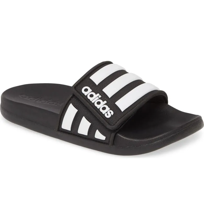 Adidas Youth Adilette Comfort Slides, Kids, Black