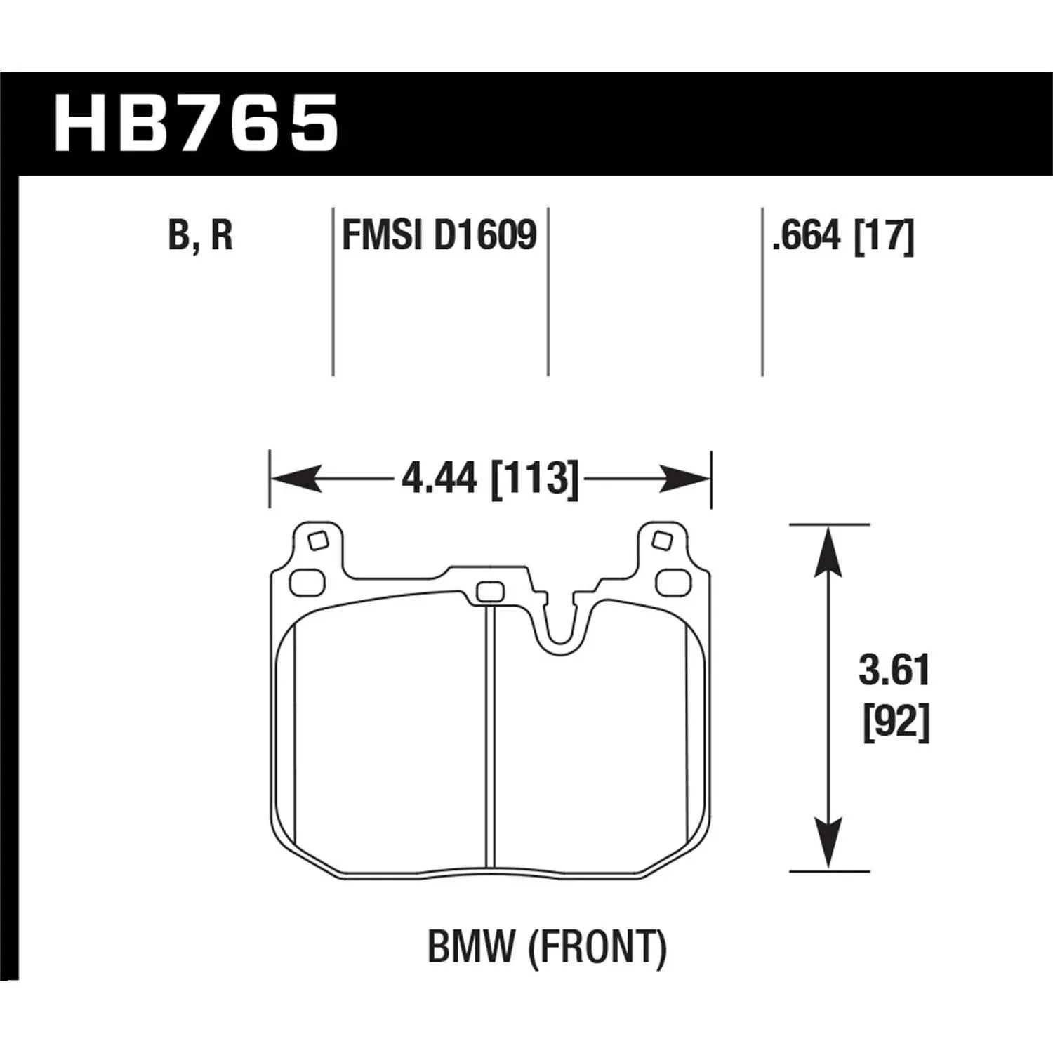 Hawk Performance HPS 5.0 Front Brake Pads