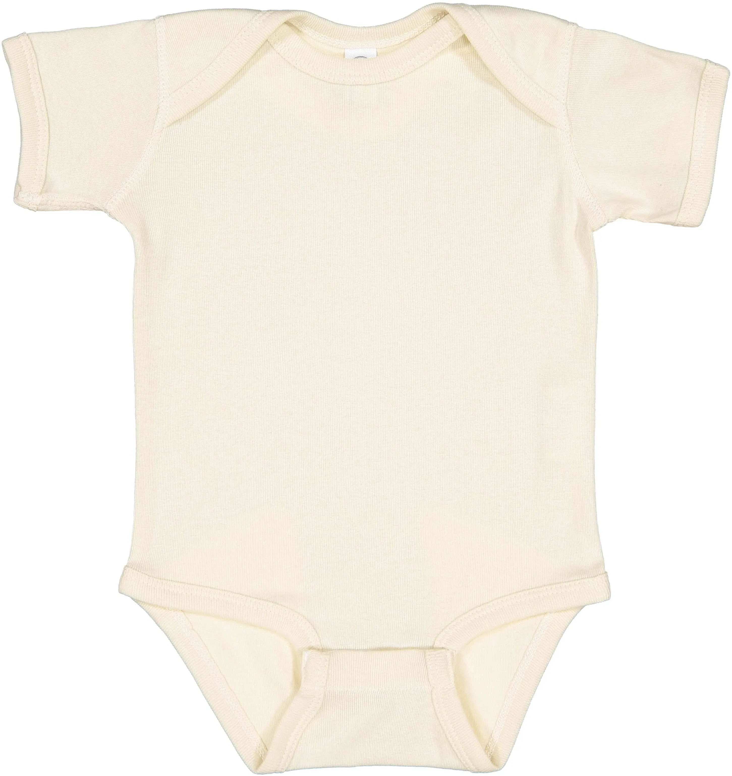 Rabbit Skins 4400 Infant Baby Rib Bodysuit - Natural, 6M