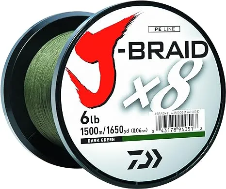 Daiwa J-Braid 15lb Chartreuse 150m