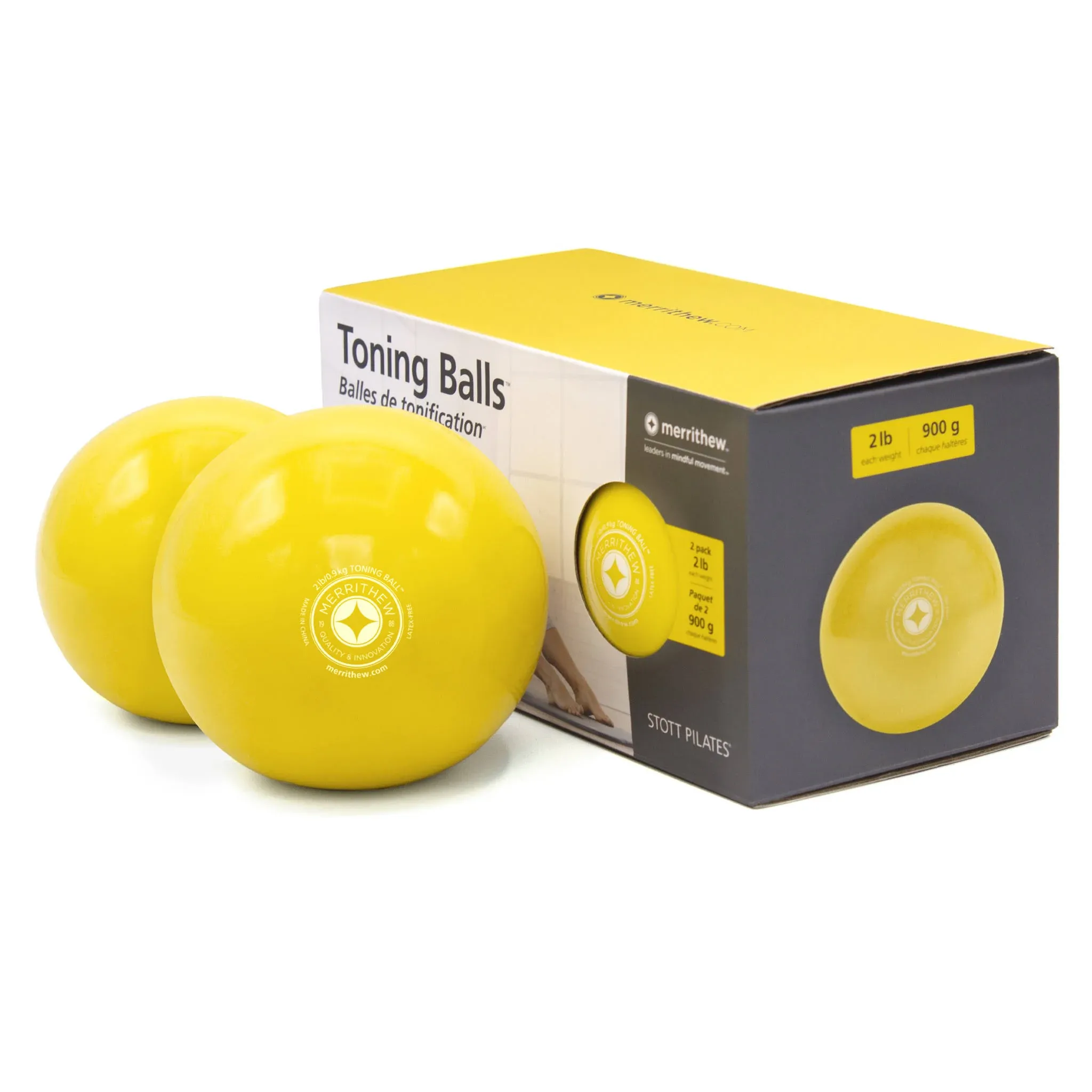 Stott Pilates Toning Ball Two-Pack 2 -Pound Lemon