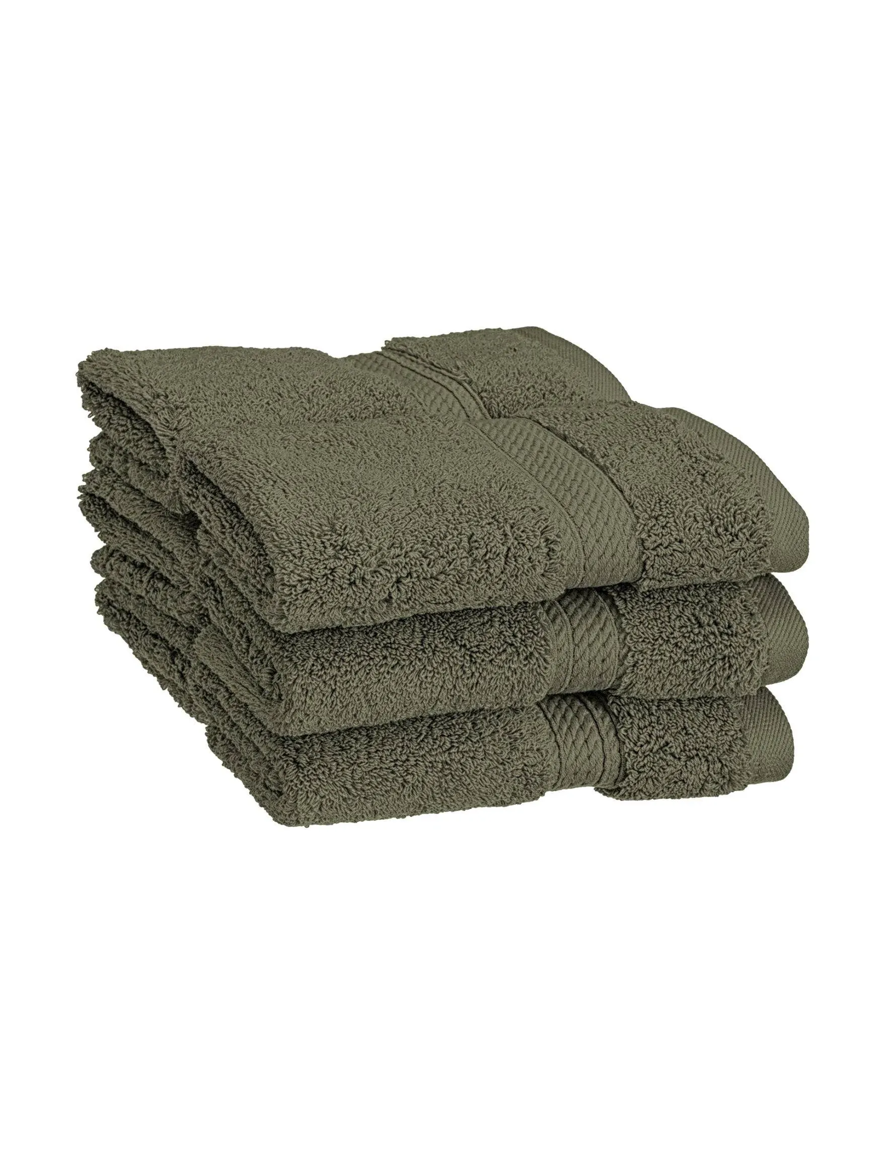 Superior 900GSM Egyptian Cotton 6-Piece Face Towel Set Forest Green