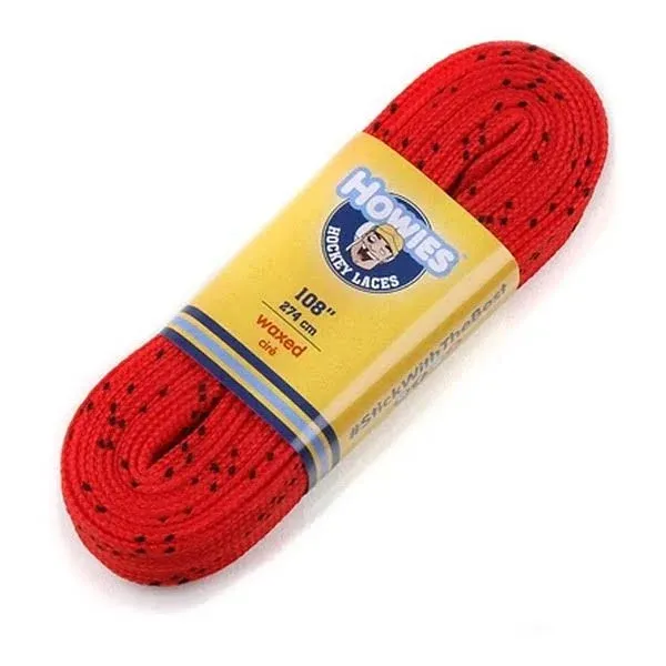 Howies Waxed Hockey Skate Laces Red / 84"