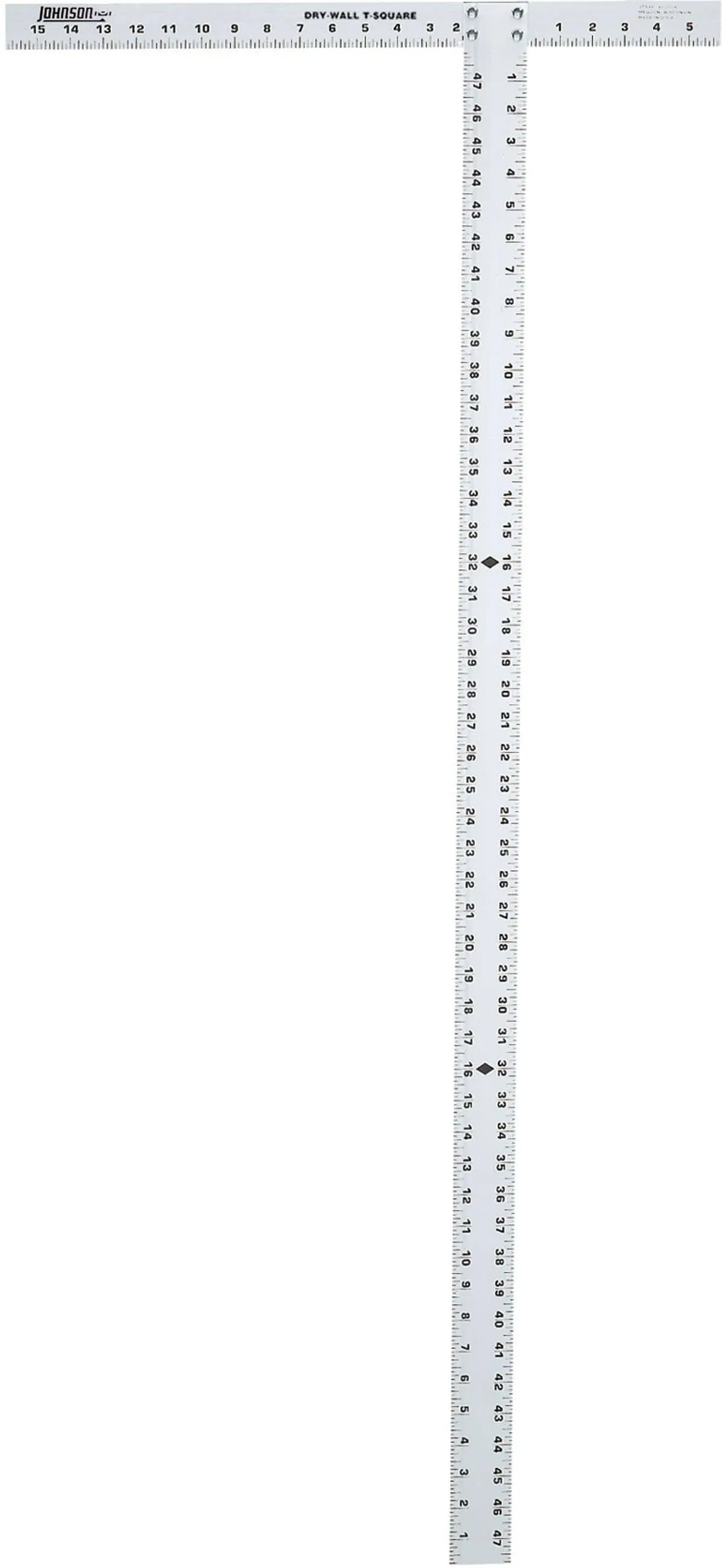 Johnson Level &amp; Tool Jts481 Drywall T Square,Fixed,4<wbr/>7 7/8 In,Alum