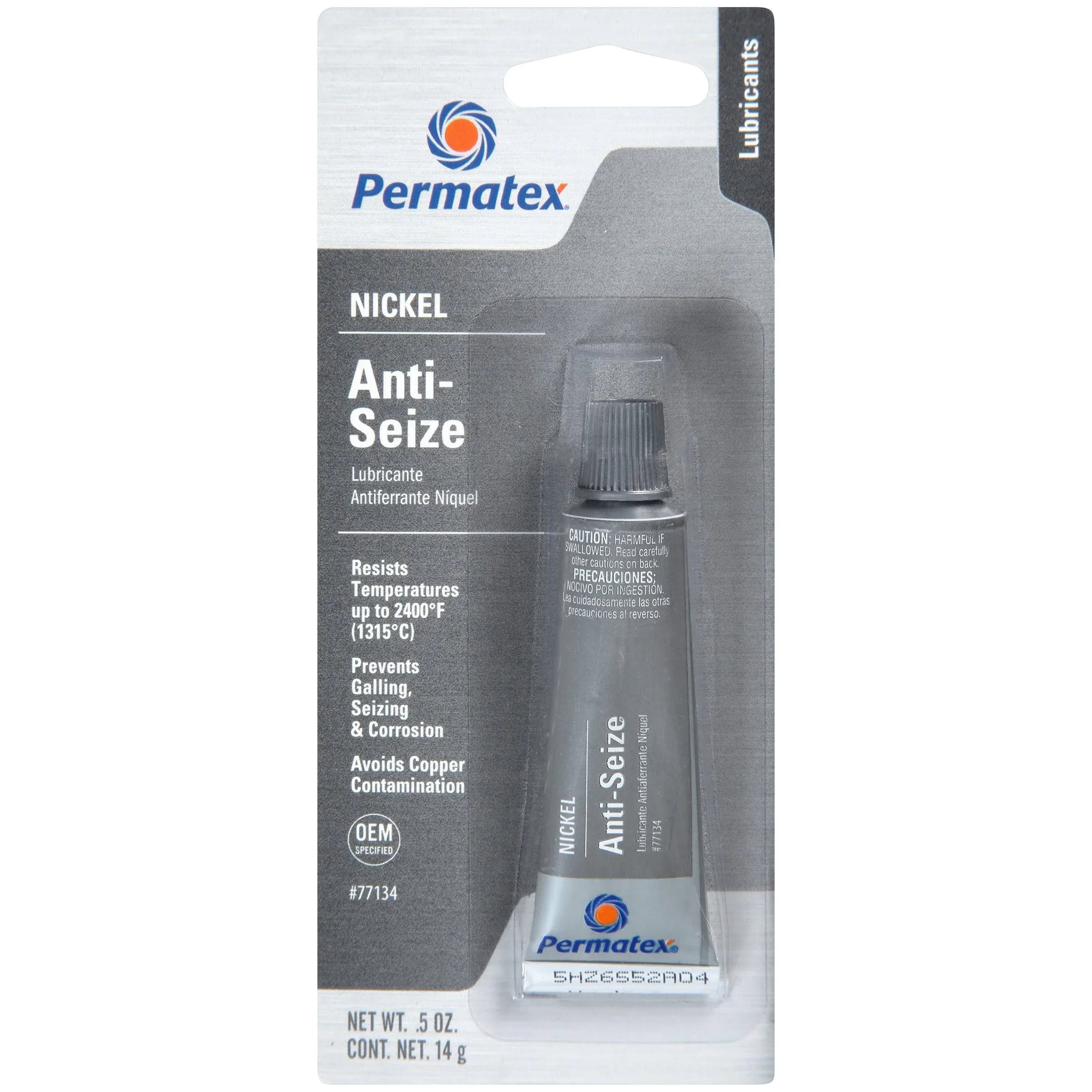 Permatex 77134 Nickel Anti-Seize Lubricant, 0.5 oz Tube (Pack of 6)