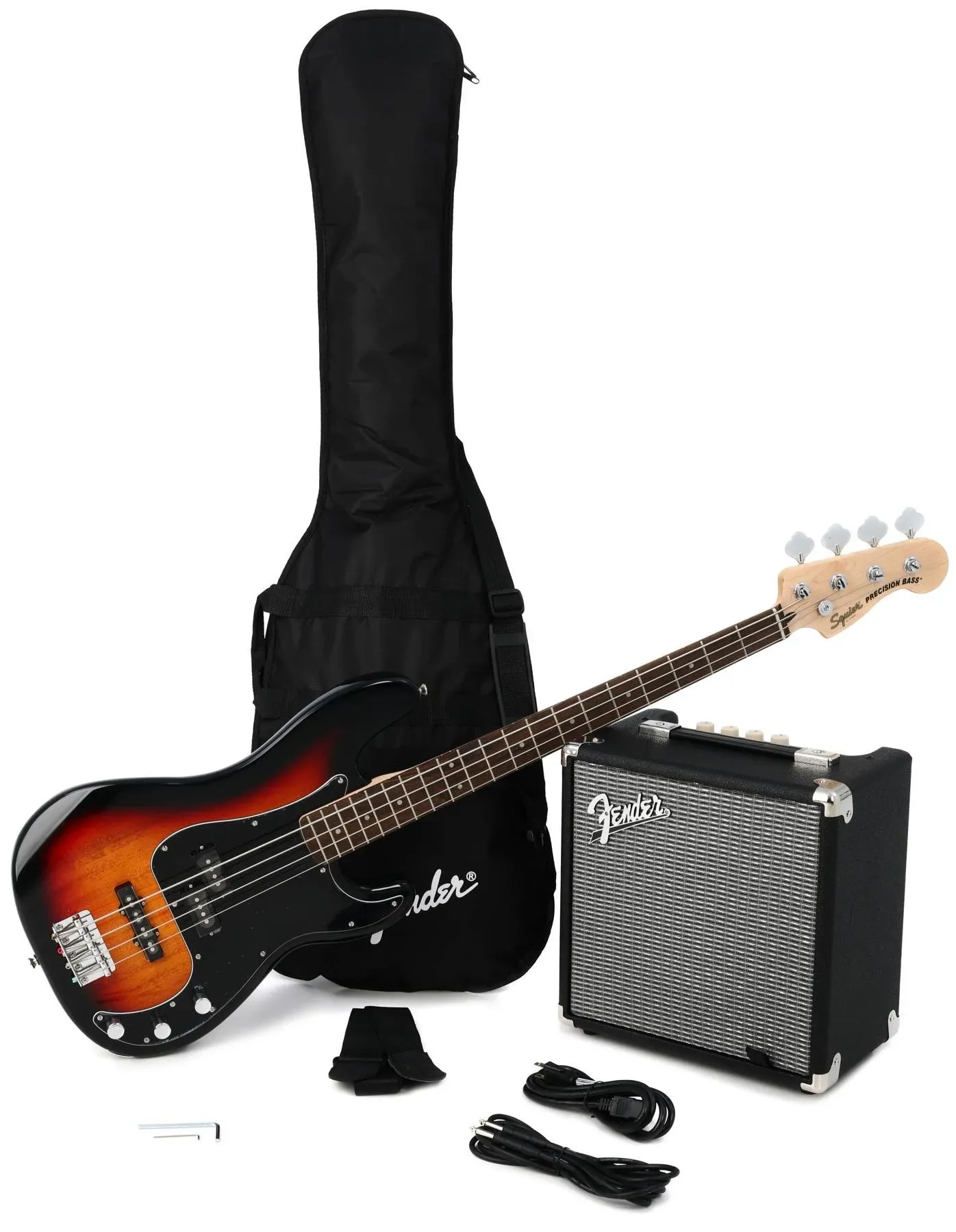 Squier affinity Series 3 Color Sunburst Precision Bass Pj Pack