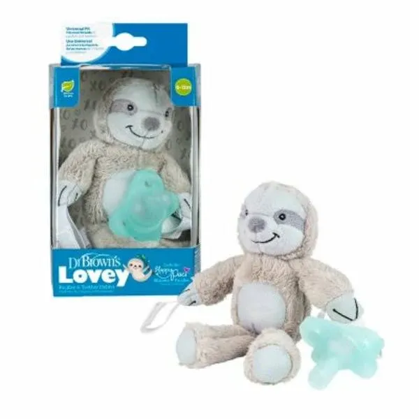 Dr. Brown's Lovey Sloth with Pacifier and Teether Holder