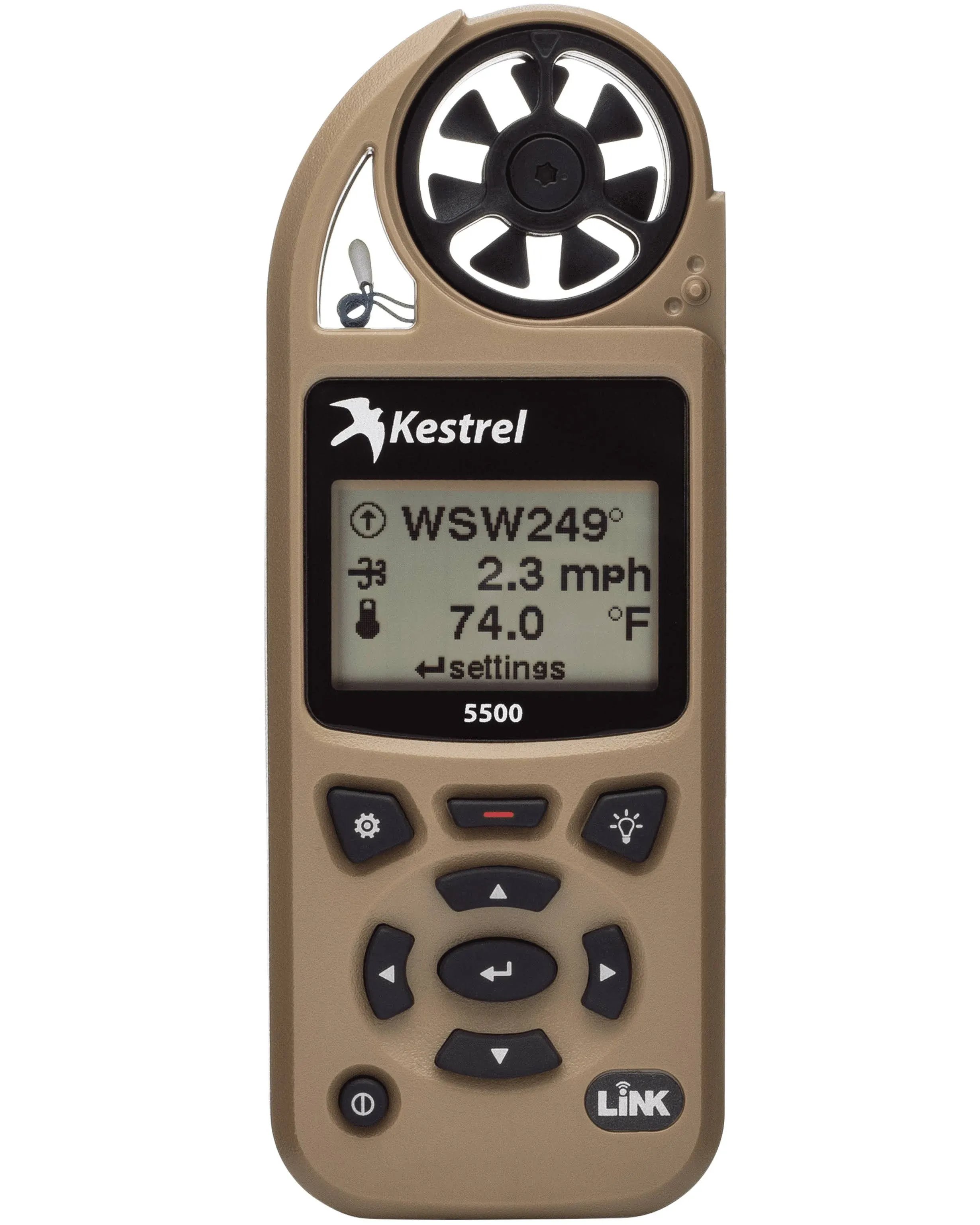 Kestrel 5500 Weather Meter with Link + Vane Mount Desert Tan