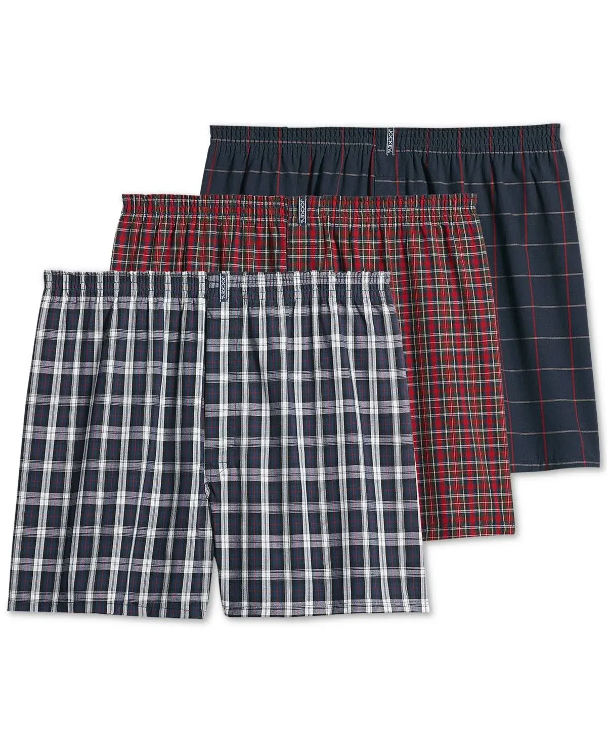 Jockey Classic Wovens Full Cut Boxer 3-Pack - Blue - Boxers