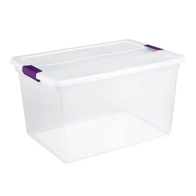 Sterilite 17571706 66-Quart Clearview Latch Box Storage Tote Container (24 Pack)