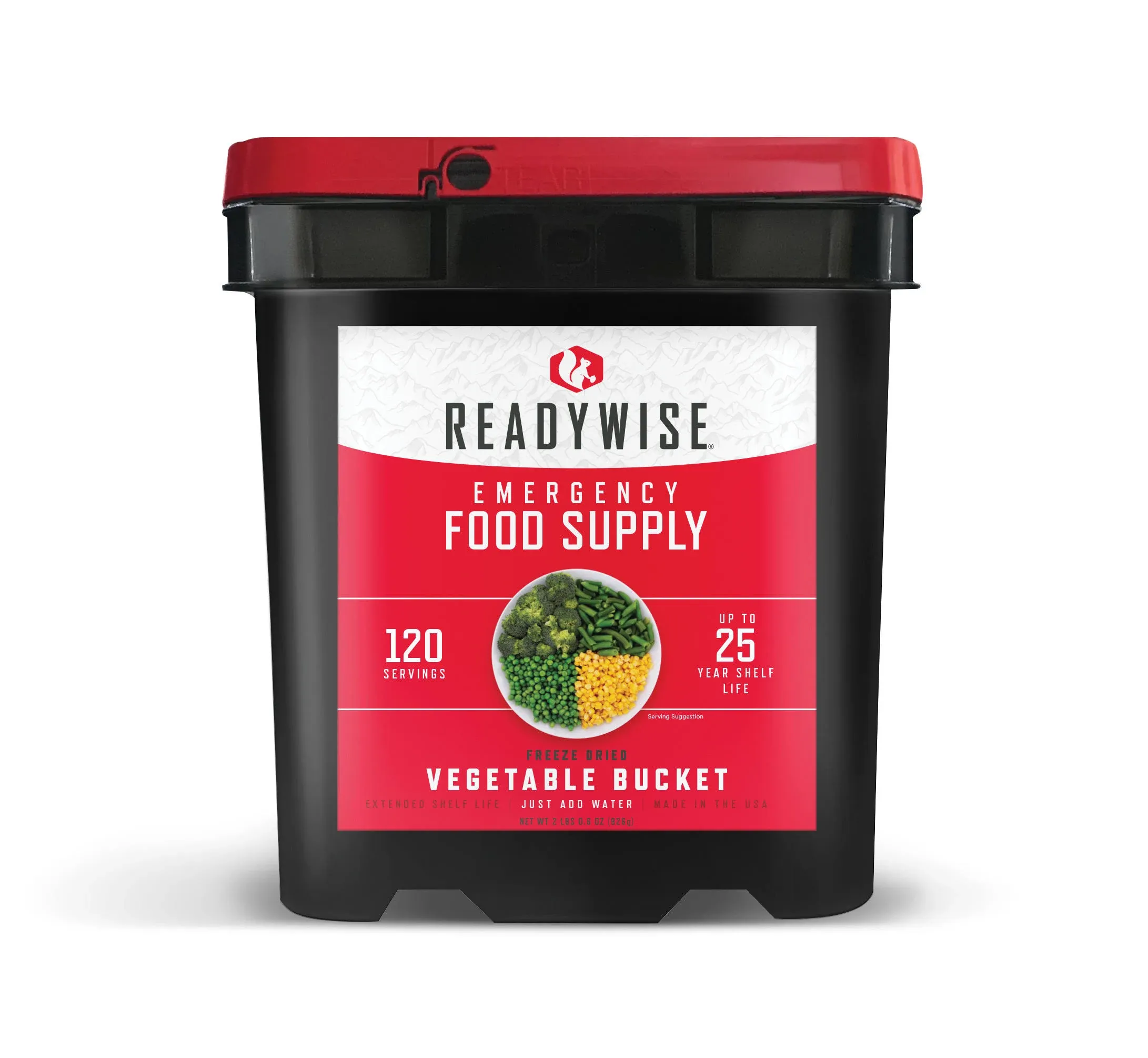 ReadyWise 120 Serving Freeze Dried Vegetable Bucket