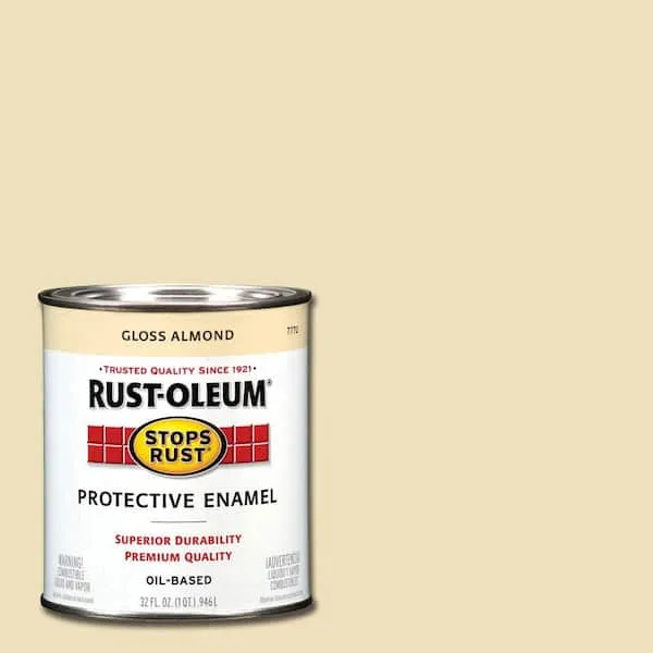 Rustoleum 1 Quart Almond Protective Enamel Oil Base Paint 7770-502