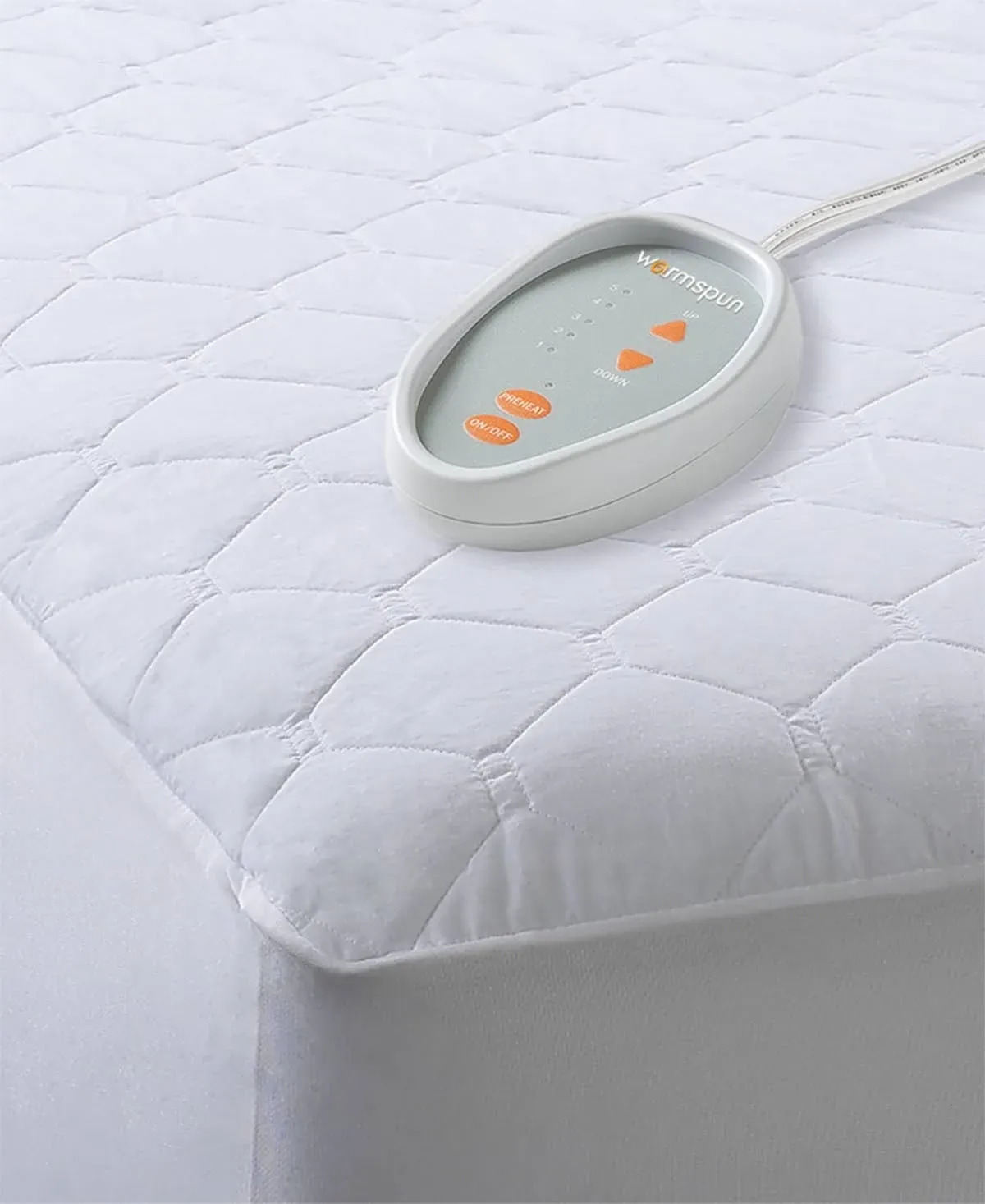 Olliix Beautyrest Heated Microfiber White Mattress Pads