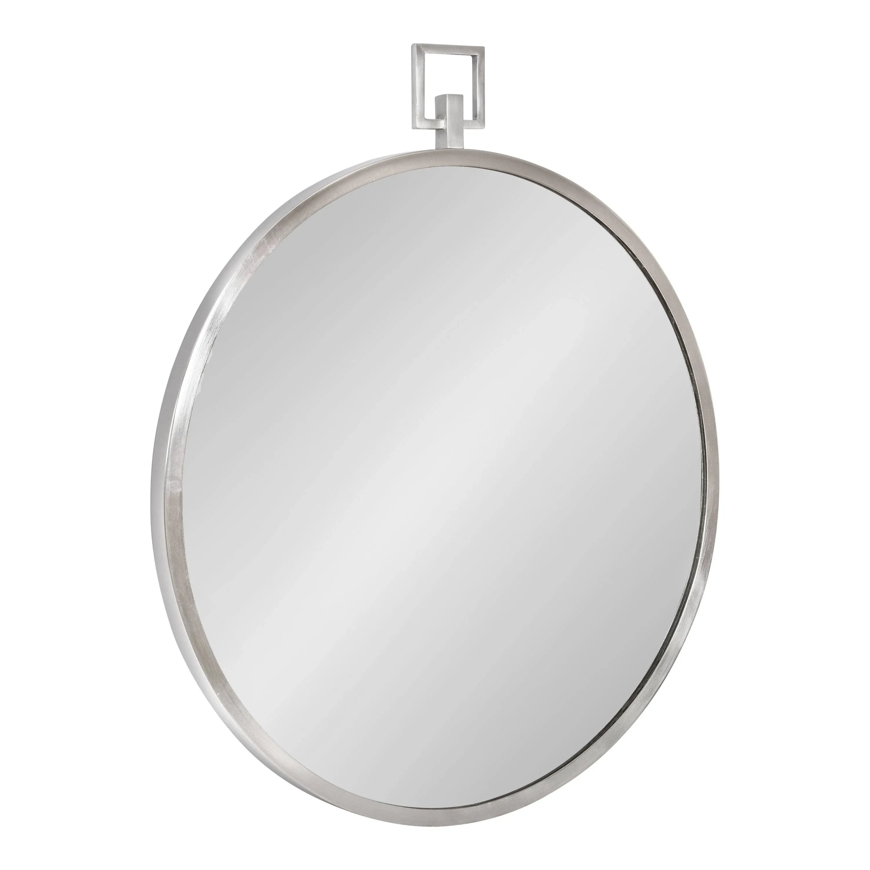 Kate and Laurel Tabb Round Framed Mirror - 24x28 - Silver