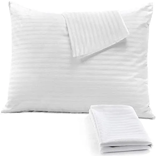 Niagara 4 Pack of Pillow Protectors with Zipper, Standard size, Effective Dust ...