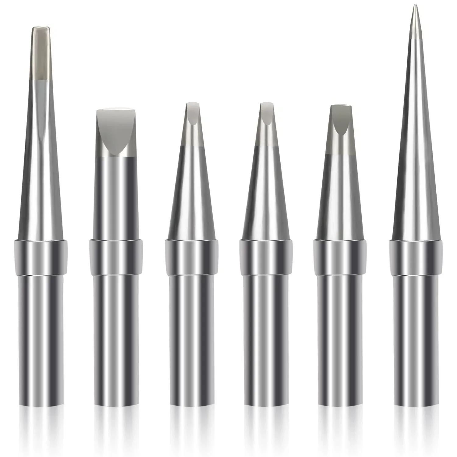 Solder Tips 6pcs for Weller ET Soldering Iron Replacement Tips for WES51/50