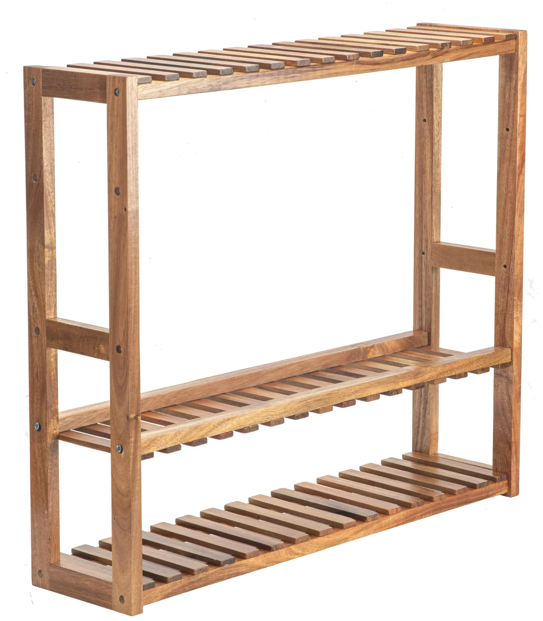 Mehl Club 3 Tier Wood Shelf, with Adjustable Layer, Multifunctional Standing Shelf Units for Bathroom, Living Room, Kitchen, Size 23.6x21.2x5.9in, Wa