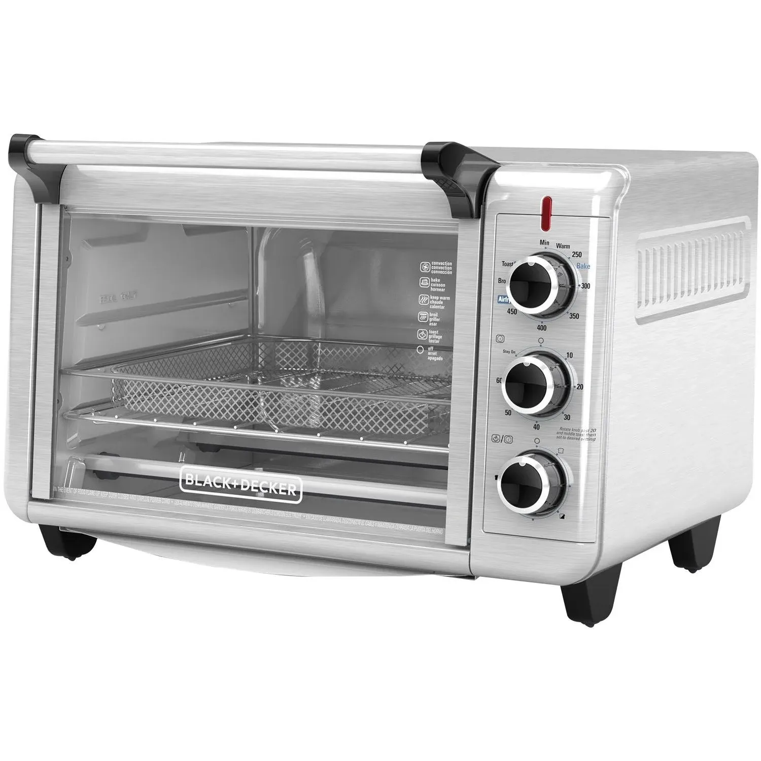 BLACK+DECKER TO3215SS Air Fry Toaster Oven - Silver