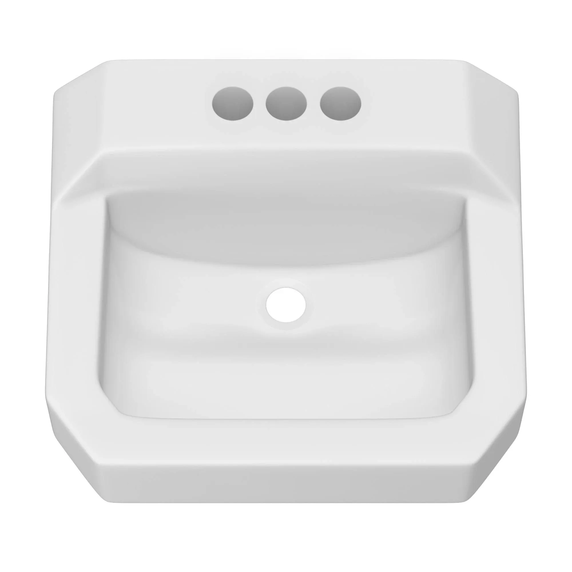 PROFLO PF5414 19-5/8" Wall Mounted Rectangular Bathroom Sink - 3 Holes - White