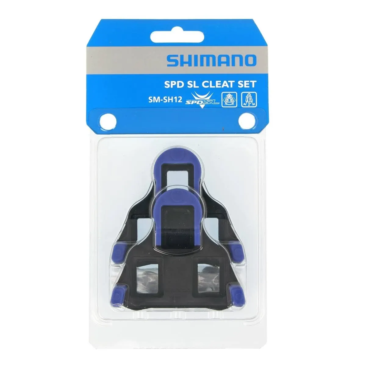 Shimano SH12 2° Float SPD-SL Cleats Black Cycling Bike Ride Performance