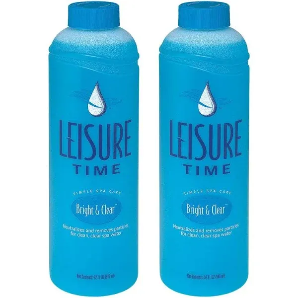 Leisure Time Bright and Clear Clarifier for Spas and Hot Tubs, 1-Quart (2)