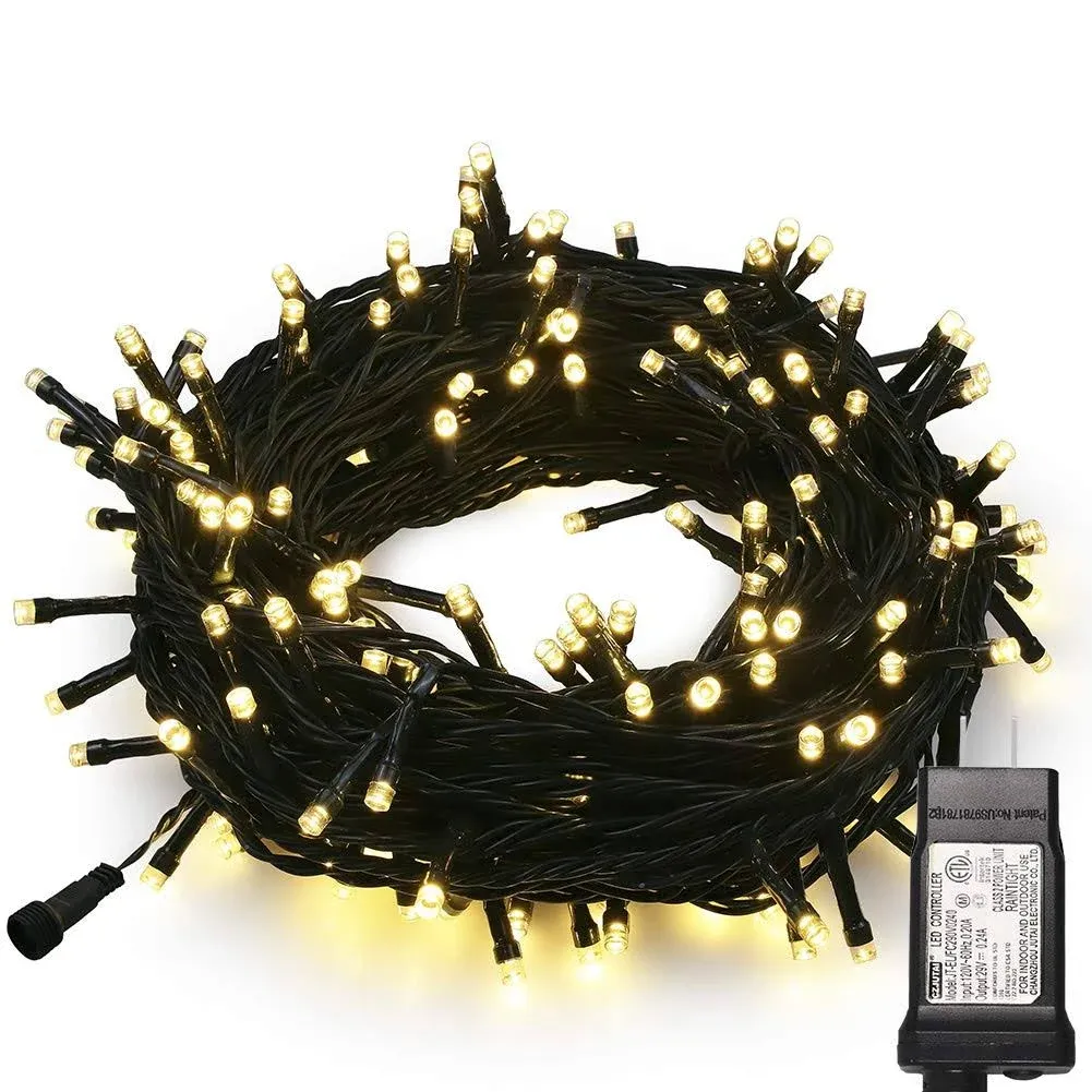 33FT 100 Leds String Lights,Green Wire Waterproof Fairy Lights 8 Modes 30V UL Ce