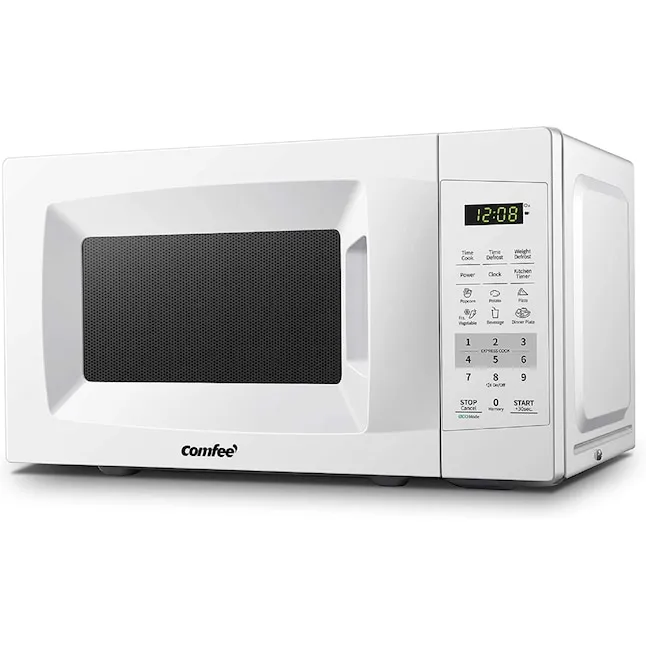 COMFEE' EM720CPL-PM Countertop Microwave Oven with Sound On/Off, ECO Mode and Easy One-Touch Buttons