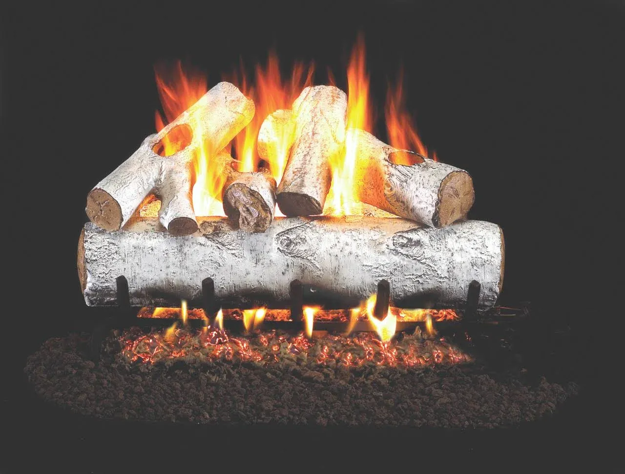 Real Fyre Vented White Birch Gas Logs 24"