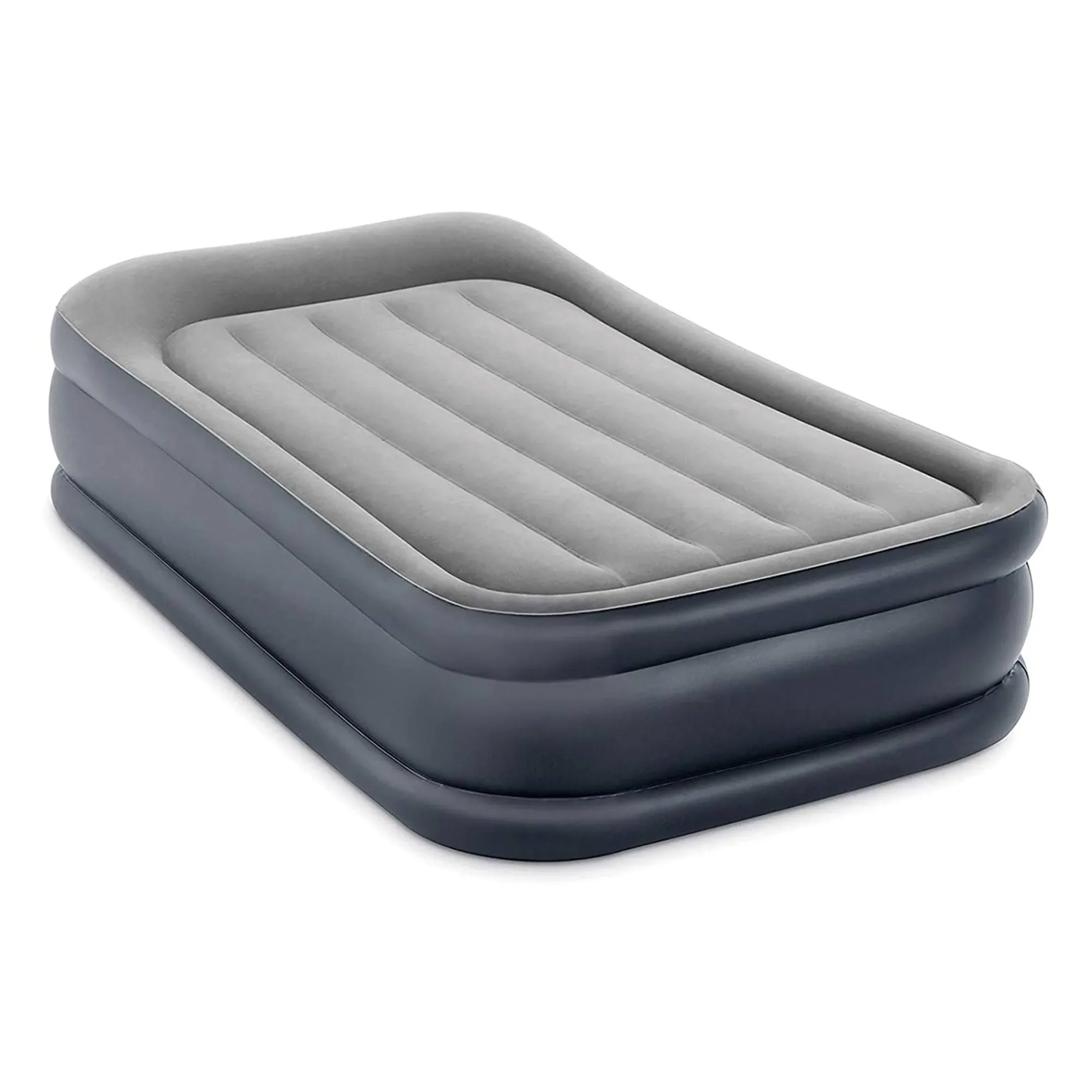 Intex 16.5&#034; Twin Dura-Beam Plus Air Mattress w/ Built-In Electric Pump