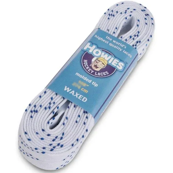 Howies Hockey Skate Laces Waxed White 96 inch (Senior 6-8)