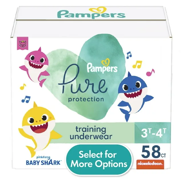 Pampers Pure Protection Training Underwear Size 5 3T-4T - 58 ct