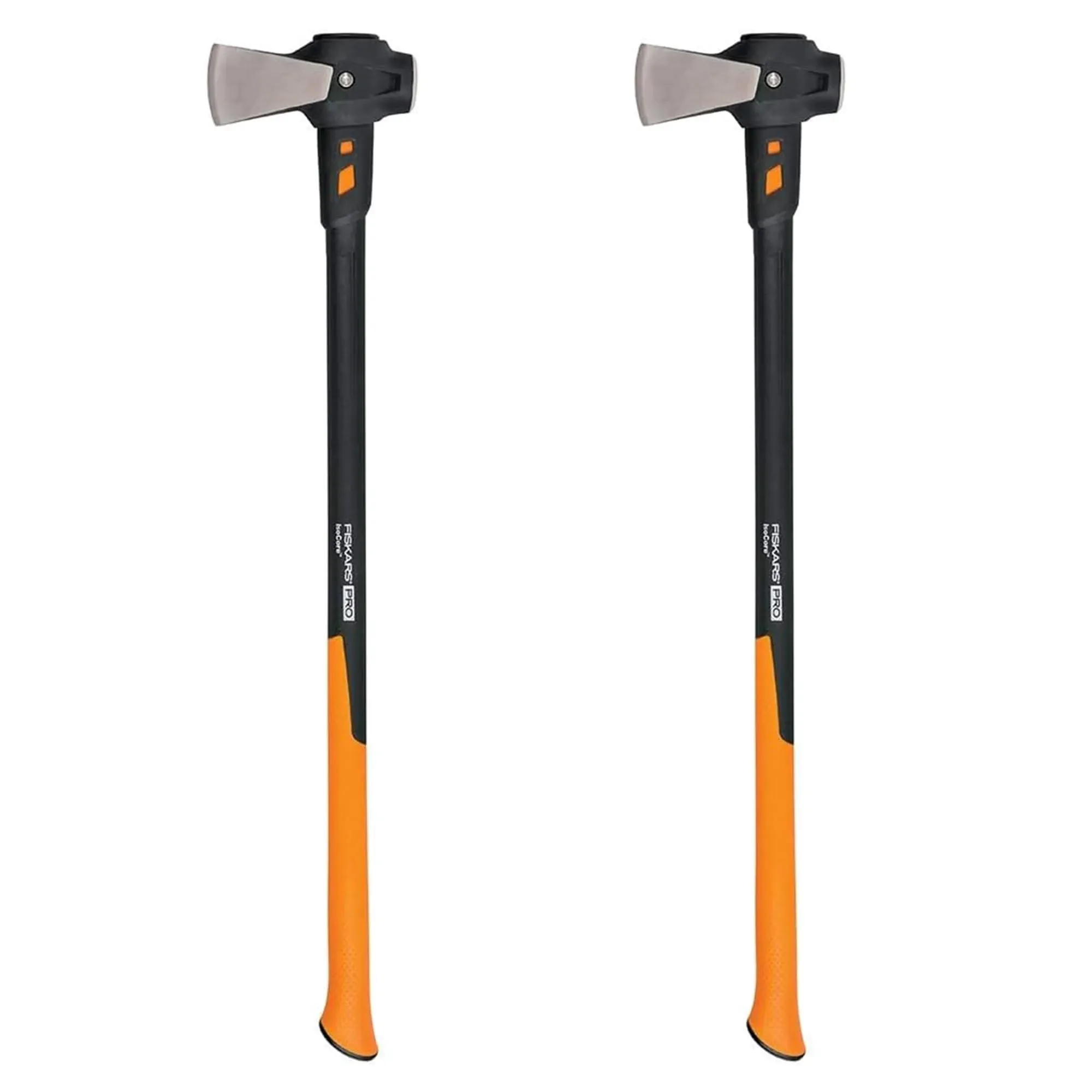 Fiskars Pro IsoCore Wood Splitting Maul with 31&#034; Handle, Black/Orange, (2 Pack)