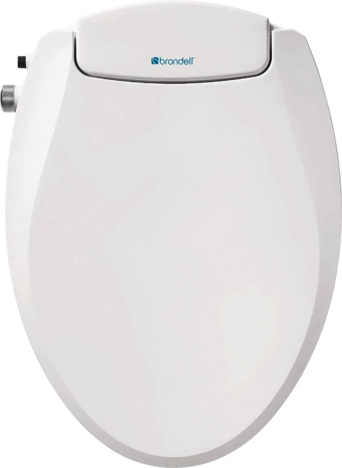 Brondell Swash Non-Electric Seat, Fits Round Toilets, White – Dual Nozzle System, Ambient Water Temperature – Bidet with Easy Installation, S101