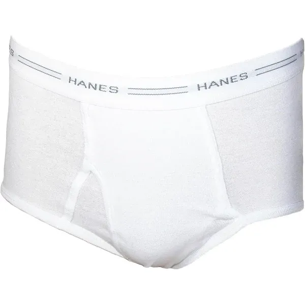 Hanes Men&#039;s Cotton White Briefs with Comfort Flex Waistband (Pack of 6)