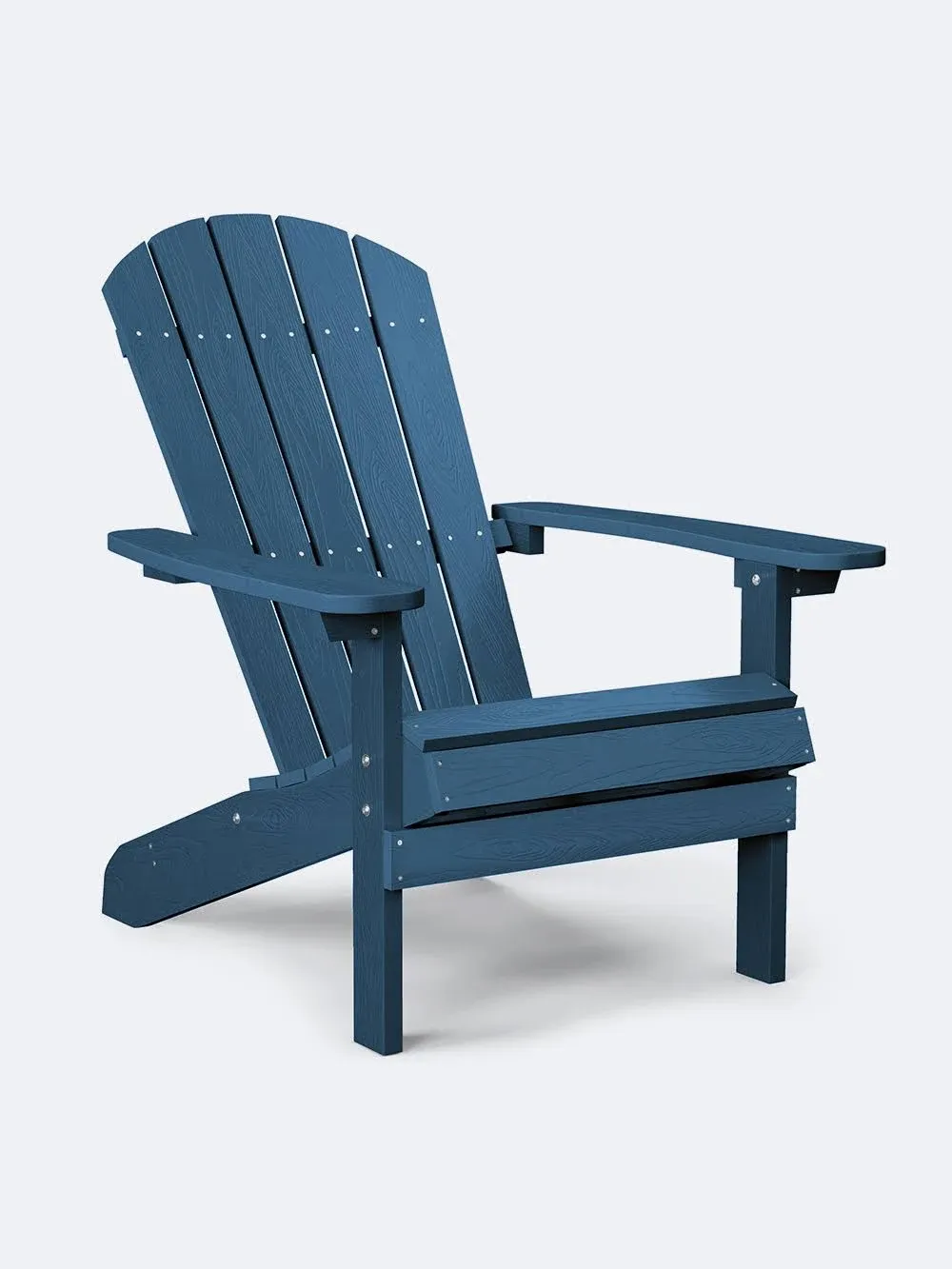 YEFU Navy Blue Plastic Adirondack Chair - Ideal for Patio, Garden, Campfire