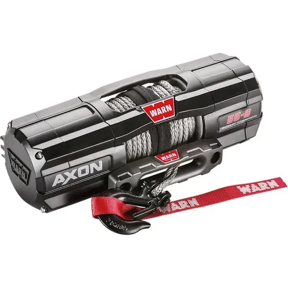 WARN 101155 AXON 55 Powersports Winch With Steel Rope and HUB Wireless Receiver: 1/4" Diameter x 50' Length, 2.75 Ton (5,500 lb) Pulling Capacity